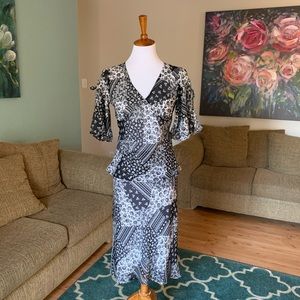 Amy Byer black and white print skirt AND top